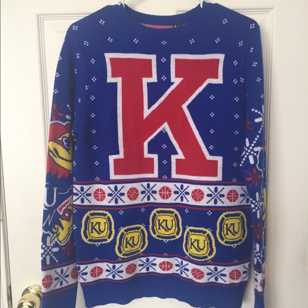 Unisex Kansas Jayhawks holiday sweater size small